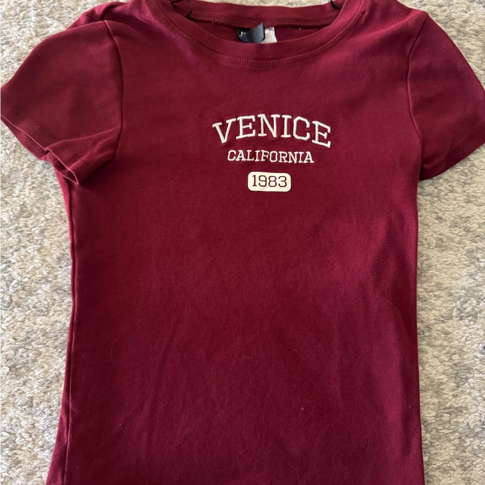 H&M Red Venice Baby Tee